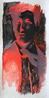 RIMBAUD NEGATIF ROUGE - Claude-Max Lochu - Artiste Peintre - Paris Painter